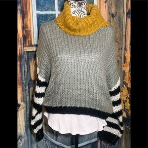 Hyfve oversized knit turtle neck sweater